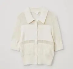 水通しのみ美品：cos メッシュパネルニットのサムネイル