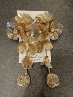 ブライダルアクセサリー イヤリング ゴールド