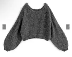 グレイル 前後2Way モヘヤタッチニットショート丈トップス [mb1569]