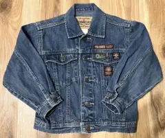 【90s】TOMCAT デニムジャケット Gジャン ワッペン ジュニア 120