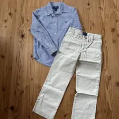 Ralph Lauren ストライプ長袖シャツ サイズ6 パンツのセット