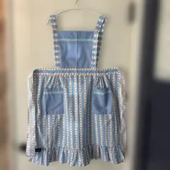 昭和レトロデザインエプロン　未使用　コットン100%