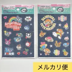 エンジェルブルー デイジーラバーズ デニムファブリックステッカー デニムシール