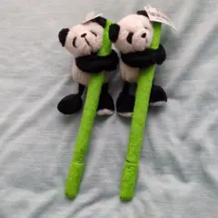 パンダのぬいぐるみ付きボールペン