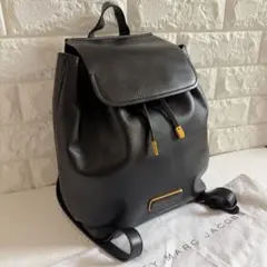 美品 MARC BY MARC JACOBS レザー リュックサック ロゴ 黒