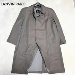 LANVIN PARIS ステンカラーコート シルク混 比翼仕立て 玉虫色