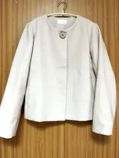 再値下げ❗️index 上品　ノーカラー　ショートコート