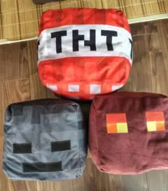 マインクラフト ブロッククッション 3点