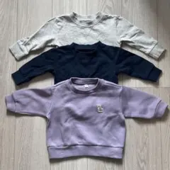 ベビー トレーナー 3枚セット 80