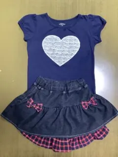 Tシャツ　インナーパンツ付きスカート　2枚セット