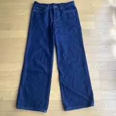 ユニクロ　バギージーンズ　2023年　ブルー　25インチ
