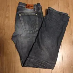 Lee ライダース デニム ジーンズ ヴィンテージ加工 32インチ　ブラック