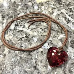 スワロフスキー レッドクリスタルハート チョーカー