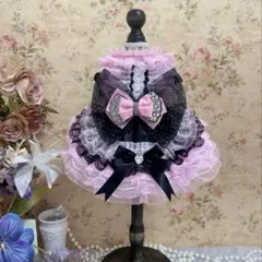 No.2153犬服　猫服　ハンドメイド　ワンピース　わんちゃん