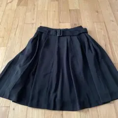 GU ブラック フレアスカート ベルト付き