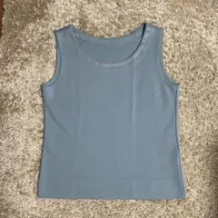 ブルーグレー タンクトップ ノースリーブのサムネイル