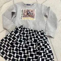 BeBe 幾何学模様スカート サイズ120