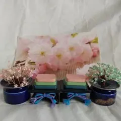 お雛様道具　菱餅&橘と桜セット　飾り　御道具