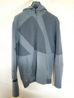 ビックアディダスロゴ ダンボールニット 長袖フルジップフーディー