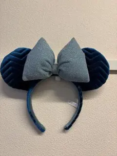 ディズニーミニー　カチューシャ　ベロア　ブルー