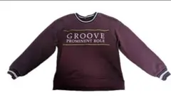 ワインレッド プリント スウェット