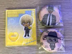 名探偵コナン 安室透 アクリルスタンド 缶バッジ セット