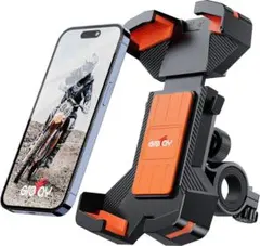 スマホホルダー 自転車 バイク 脱落防止 22-32mmのハンドル対応 スタンドのサムネイル