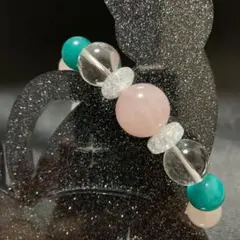 ♡ローズクォーツ☓アマゾナイト☓水晶　ブレスレット♡