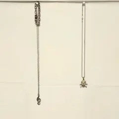 【最終値下げ】音符とスカルのペンダントネックレス&ミニブレスレット