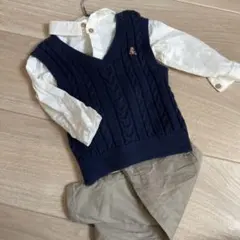 【値下げ】H&M フォーマルセット　セーター　シャツ　80 キッズ　ベビー