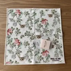 PAUL & JOE 猫刺繍 ハンカチ　ハンドタオル　新品