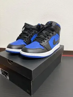 AIR JORDAN 1 MID BLACK/BLUE-BLACK-WHITE