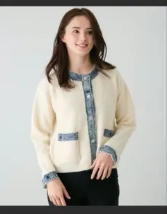 hinai様専用　JAIRO　アイボリー ノーカラージャケットのサムネイル