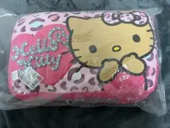 サンリオ 日焼けキティ 豹柄ピンク もちもちクッション