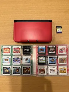 レッド ニンテンドー3DS LL 本体 4GB ゲーム16本付き