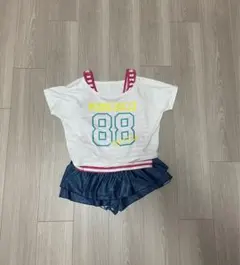 子供　女の子　水着　上下セット