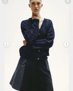 ZARA♡未使用　ネイビー ケーブルニット カーディガン