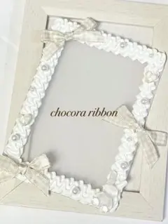 【471】B7 白 うさぎとリボンのホイップデコ ハート 硬質ケース