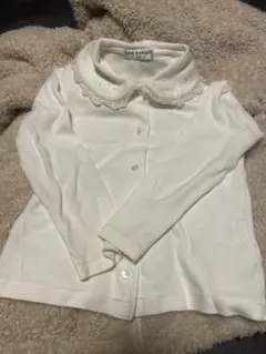 ANGE D'ARGENT ホワイト長袖シャツ 120