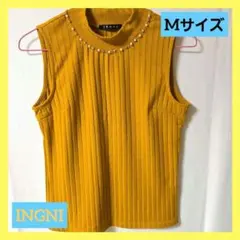 未使用 INGNI イング マスタード色 Mサイズ ノースリーブ タンクトップ