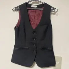カーシーカシマ EAV-519 事務服ベスト ブラックストライプ 7号のサムネイル