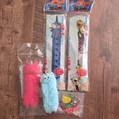 リップモンスターキーチェーン 2種 マジックバルーンソード 2種消しゴム5個