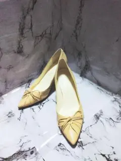 ☆同梱値引き☆DIANA☆パンプス☆リボン☆23センチ☆ベージュ