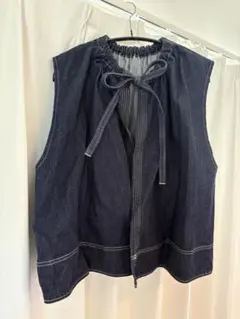 First hand デニムギャザーベスト