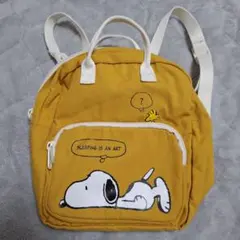 H&M Peanuts スヌーピー リュック イエローのサムネイル
