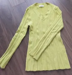IENA イエロー Vネック 長袖セーター