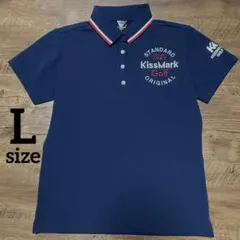 美品　KissMark Golf レディース ポロシャツ L ネイビー ゴルフ
