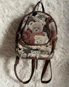美品RaviRavi ラビラビ 大和屋　テディベア柄リュック ヤマト屋】ラビラビ テディベア UポケットS J242 商品詳細