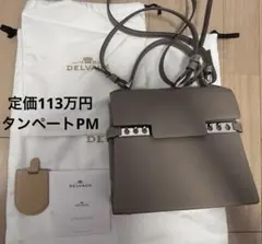 DELVAUX タンペート PM クリスピーカーフ グレージュ 2WAYバッグ 