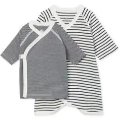 【4点まとめ売り】プチバトー　短肌着・コンビ肌着セット